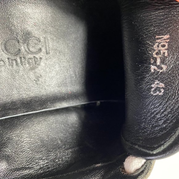 RARE! GUCCI Ace Leather Trainers Black EU43 - Picture 6 of 7